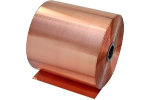 XMRISE Pure Copper Foil Sheet Metal Sheet Copper Metal Cut Material Rolls- General Use DIY,1mm*200mm*1000mm