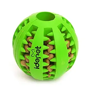 Idepet Dog Toy Ball, Nontoxic Bite Resistant Toy Ball for Pet Dogs Puppy Cat, Dog Food Treat Feeder Tooth Cleaning Ball ,Dog Pet Chew Tooth Cleaning Ball Pet Exercise Game Ball IQ Training ball