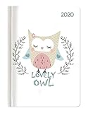  Ladytimer Lovely Owl 2020 - Eule - Taschenkalender A6 (11 x 15) - Weekly - 192 Seiten - Notizbuch - Terminplaner
