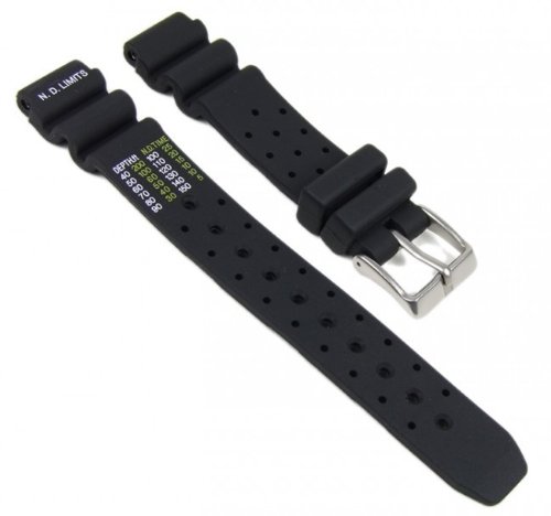 Citizen Marken Ersatzband Uhrenarmband Kautschuk Band schwarz für EP6000-07H Citizen Marken Ersatzband Uhrenarmband Kautschuk Band schwarz für EP6000-07H
