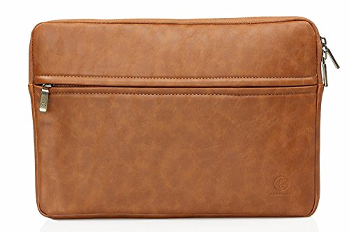 JUBELIST Business Sleeve Tasche H  lle passgenau f  r das Apple Macbook 13 3   Zoll     Case mit Extra Fach f  r Zubeh  r  braun 