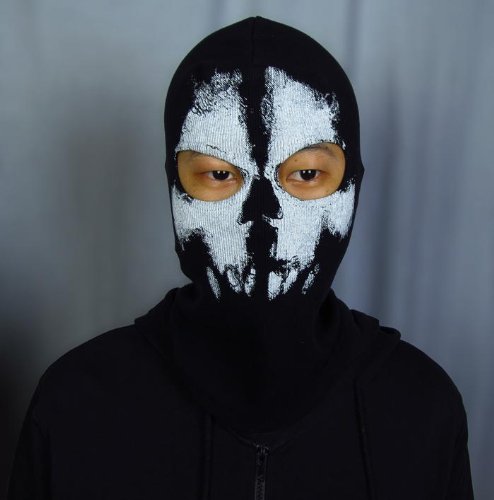 Sturmmaske Totensch?del mit 2 ?ffnungen für die Augen Schwarz - 6