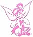 Produktbild Sitzende Tinkerbell Auto-Aufkleber, Vinyl, Pink