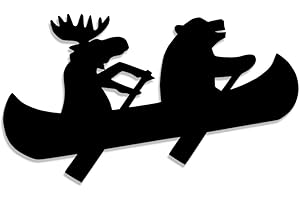 Decus Shop Łoś i niedźwiedź kajak 2794 // naklejka różne rozmiary kolor