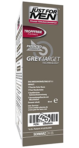 Just For Men Pflege-Tönungs-Shampoo Schwarz, 60ml - 3