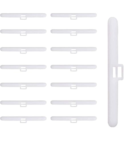 Appendini verticali ciechi, 6 pezzi di tende verticali, parti cieche verticali, tende verticali di ricambio, ganci superiori per tende verticali, pezzi di ricambio per riparazione (bianco, 89 mm