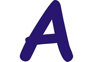 Kleckerliese Alphabet Buchstaben 6cm selbstklebende Aufkleber Wandtattoo Wanddekoration Kinderzimmer STICKER A - Höhe 6cm, Farbe Dunkelblau