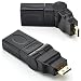 Produktbild Saxonia HDMI Winkelstecker Adapter (180° neigbarer Winkel) - Mini HDMI Stecker Adapter Kabel gewinkelt