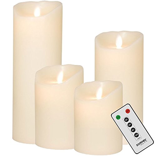 Sompex  Vela led clásica, color marfil