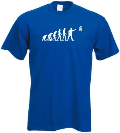 Evolution of a Darts Player t shirt Perfect Gift or Present (X-Large, Blue)