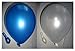 Produktbild 50 metallic Luftballons je 25 weiß & blau Qualitätsballons 27 cm Ø (Standardgröße B85)