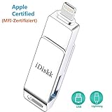 ✔【HOCH-GESCHWINDIGKEITS DATENTRANSFER DANK USB 3.0 TECHNOLOGIE】 -Das von MFi zertifizierte Speicherstick ermöglicht einen schnellen und stabilen Datentransfer, der Transfer eines HD Films zB (ca 1GB) nimmt nur 20s in Anspruch.