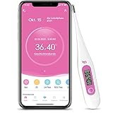Femometer basalthermometer zur zykluskontrolle und Eisprung, Fruchtbarkeitsthermometer mit APP, Digitales Thermometer 2 Nachkommastellen