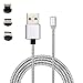 Produktbild Datenleitung Magnetische Magnet USB Kabel 3-In-1 Magnetisches Ladekabel FüR Apple/Android/Type-C (1M/2M) Mit Led-AnzeigeSilver-6Ft