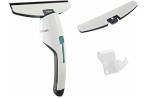 Leifheit Aspirateur à vitres et salle de bains Nemo, set nettoyage avec lave vitre électrique 360 degrés, buse salle de bains et support mural, kit sans trace ni goutte pour surfaces lisses et douches