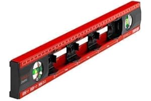 Sola Eléctrica 40cm, Electricista Mark Nivel de Burbuja de Aluminio • Plantilla de Perforación para Caja Empotradora • Interior Construcción en Seco