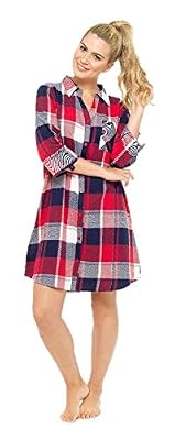i-Smalls Chemise de Nuit Super Doux en Coton Manches Longues pour Femmes (44-46) Étoile