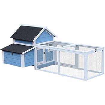 PawHut Pollaio Da Giardino In Legno Con Corsa Tetto Impermeabile - Foto 12