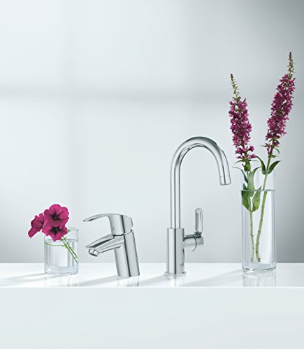 Grohe Eurosmart Waschtischarmatur, mit Zugstange, S-Size, Wasserhahn, Armatur, Waschtischarmatur, Waschbecken, Mischbatterie, Wasserkran (33265002) - 6