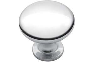 Probrico 25 pièces poignée de porte d'armoire solide vanité poignée champignon cuisine armoire tiroir diamètre 30MM Chrome poli