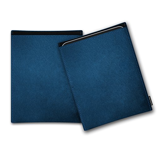 SIMON PIKE Apple MacBook Pro 15" Notebook Filztasche "BERN" (petrol Filz, Muster: V) Laptop Sleeve Tasche handgefertigt zu 100% Made in Germany, Filz Schutzhülle aus echtem Wollfilz mit offenem Eingriff