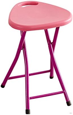 Outdoor folding chair portable stool fishing home small bench thick adult plastic modern simple-pink