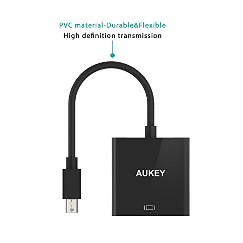 AUKEY Mini Display Port Adapter auf HDMI Full HD 1080p für Microsoft Surface Pro 3, iMac , Macbook Air, Thinkpad X1, DELL XPS 13/ 14/ 15 usw. Schwarz - 3