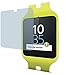 Produktbild 2x ANTIREFLEX matt Schutzfolie für Sony SmartWatch 3 SWR50 Premium Displayschutzfolie Bildschirmschutzfolie Schutzhülle Displayschutz Displayfolie Folie. Die Folie ist bewußt kleiner als das Display, da dieses am Rand gewölbt ist
