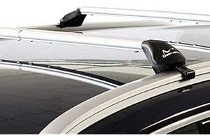 RICAMBIITALIA2017 Green Valley Freeline Barre da tetto in lega d'alluminio 6060T6 complete di piedi premontate pronte all’utilizzo su autovetture con barre longitudinali di tipo “integrato” (Rails Int. CHIUSI)