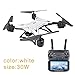 Produktbild Grizack Faltbare Flugzeug-Drohne RC Quadcopter mit HD Kamera 1080P Fernbedienung, weiß, 30 W