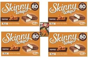 KITCHEN FELLA Skinny Toffee Whip Bars 5x20g (x4 packs) and Kitchenfella Healthy Eating Challenge