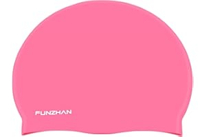 Funzhan Silicone Swimming Cap Waterproof Non-Slip Comfortable Swimming Hat High Elasticity Swim caps for women man