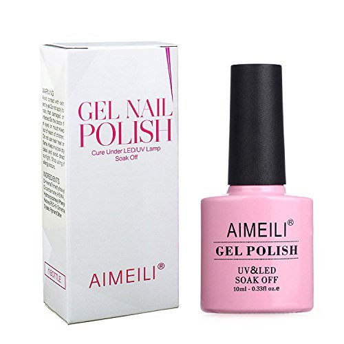 AIMEILI UV LED Thermo Gellack ablösbarer Nagellack Gel Polish – New Glitzer Purple To Pink (TC15) 10ml - 3