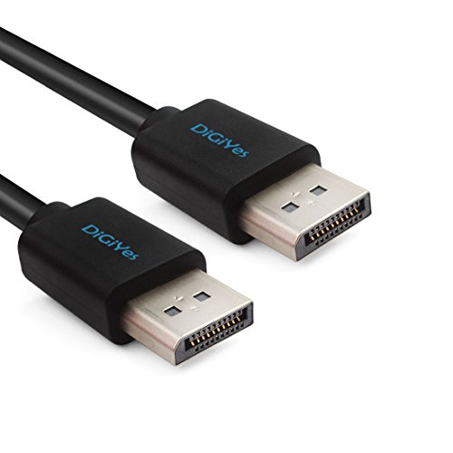 DiGiYes® 1.8M / 6Ft Gold überzogene Displayport auf Displayport Kabel 4Kx2K Auflös (6Ft, Schwarz) - 3
