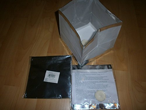 36 Wasserlaterne Wasserlampion mit Teelicht Papierlaterne 15 cm - silber