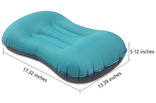 Aufblasbares Kissen KeepSa -Ultraleichtes, Komprimierbares, Kompaktes, Bequemes, Ergonomisches Kissen für Nackenstützung und ein guter Schlaf beim Reisen, Camping, Rucksackreisen, draußen - 2