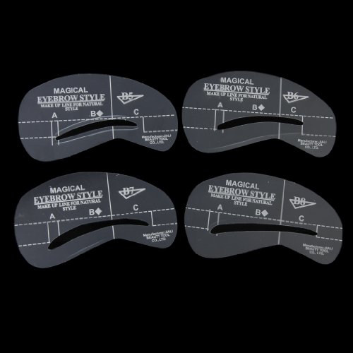 24 Stück 6 Sets Augenbrauen Schablone Augenbraue Pflege Gestaltung Vorlage Make-up   Schönheit Werkzeug - 5