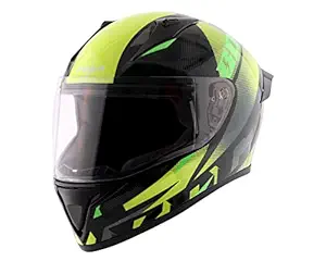 Vega Bolt Macho Black Neon Yellow Helmet-M