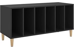 ‎VIDAXL vidaXL Szafka na płyty, czarna, 100x38x48 cm, materiał drewnopochodny