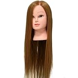 Neverland Professional Hairdressing Synthetic Hair 26" Training Mannequin Head Hairdresser Training Head With Clamp For College and Professional Use