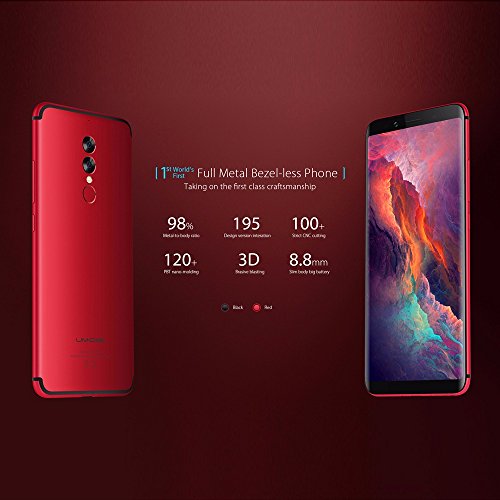 UMIDIGI S2 Smartphone 4G Android 6.0 (Helio P20 Octa Core 2.3GHz, 6.0â€ 18:9 Schermo, 4GB RAM 64GB ROM, 13MP+5MP+5MP Camera, Fingerprint ID, Dual SIM, 5100mAh Batteria, GPS, WiFi) Rosso