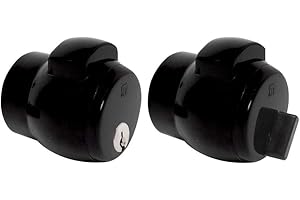 MERONI SERRATURE Meroni Serra - Pomo modelo Nova Uffici, de color negro, con botón de apertura y una llave