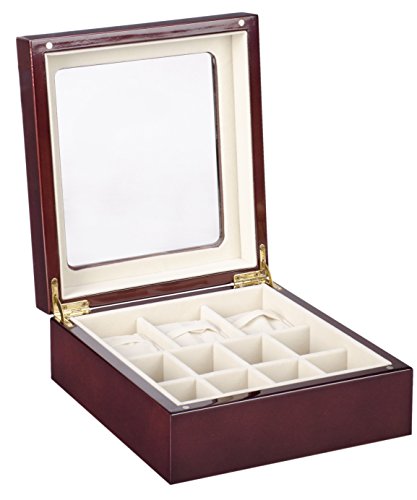 Cerasus Exclusive Watch-Cum-Cuff-Link/Ring Box in Rosewood Color