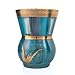 Produktbild Angela neue Wiener Werkstaette 705118-01 Blumenvase, echtes Golddekor, handbemalt Aqua, H 18 cm, Durchmesser 14 cm