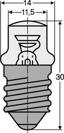 S+H Glimmlampe in Röhrenform 14x30 mm Sockel E14 230 Volt VG234 mit Widerstand