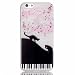 iPhone 5S Painted TPU Luminous Shell,TOCASO Creative Phone Case Silicone Gel Skin Transparent Cover,Novelty Protective Back Case for iPhone 5S,Slim Fit Bumper Shell Cases with Black Stylus and Clean Cloths for Apple iPhone 5/5S - Black Cat