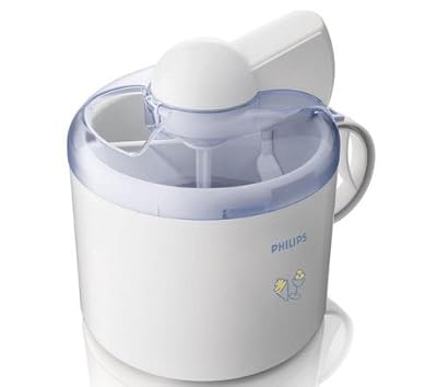 Philips HR2304/70 - Sorbetière - 1 litre - 20 Watt - blanc brillant avec des touches de bleu