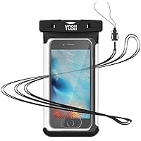 YOSH Custodia Impermeabile Smartphone [Garanzia a Vita] IPX8 Custodia Subacquea per iPhone X XS Max 8 7 plus Samsung Note 8 S9 S8 + Huawei P10 P20 Tutti i Dispositivi Fino a 6.5 Pollici Nuova Versione