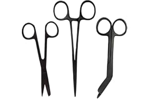 NOVAEX Krankenschwester scheren set "Matt Schwarz" – Verbandschere – Krankenpfleger scheren set – Schere Krankenschwester – erste-hilfe-schere – pflegekraft geschenk – pflegeschere - bandagenschere