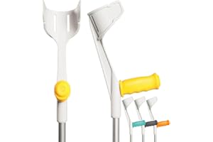 ‎MY ADD ON MySleeve - Ergonomische Griffe für Krücken (2 Stück), verhindert das Herunterfallen von Krücken, Krücken Polster, Zubehör Krücken, NICHT für anatomische Krücken - 21x6,5x9cm, gelb